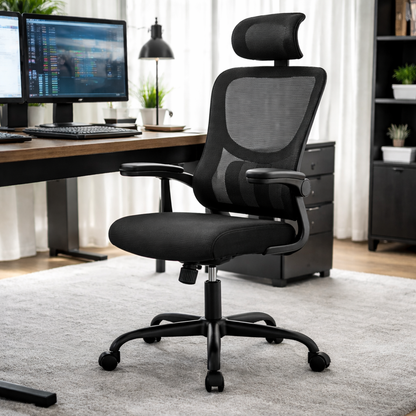 Chaise de bureau ergonomique avec repose-tête