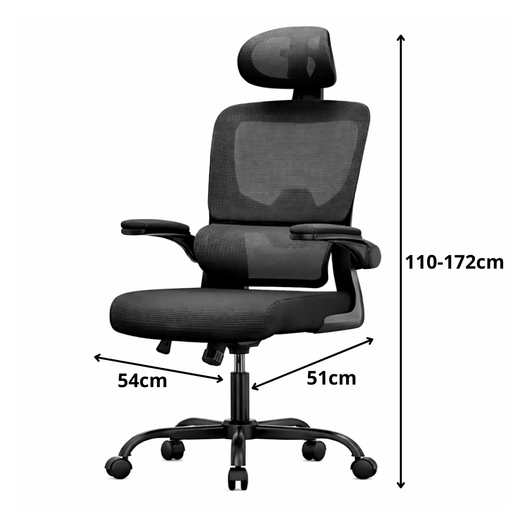 Chaise de bureau ergonomique avec repose-tête